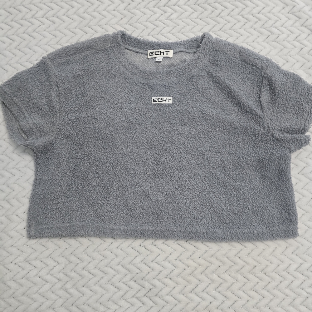 ECHT Soft Gray Short-Sleeve Sweater